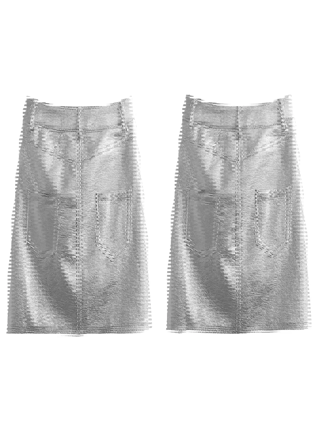 Slim European Style High Waist Pu Skirt