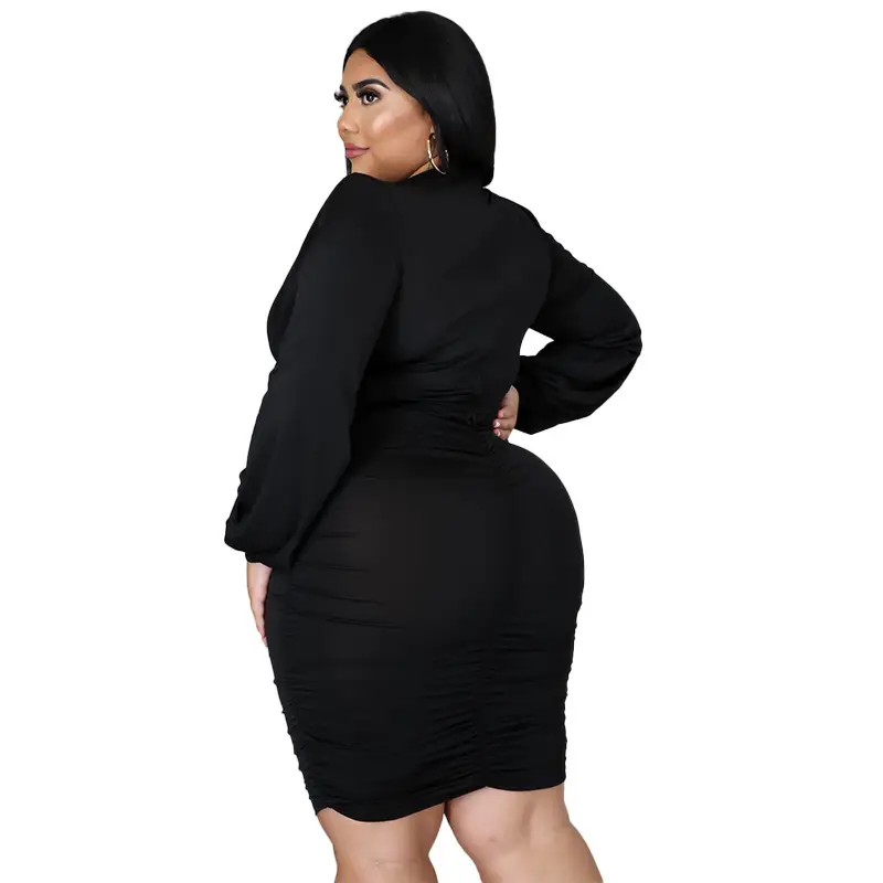 Women's Solid Color Gradation Effect Pack Hip Sexy Dress