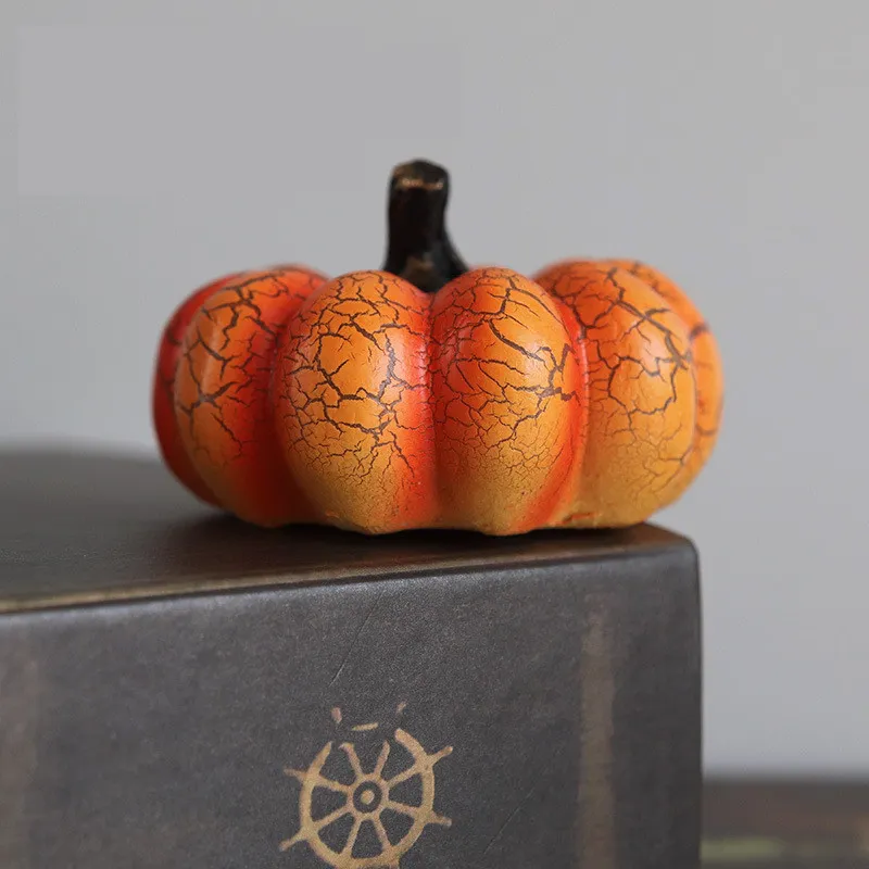 New Halloween Pumpkin Lantern Simulation Pumpkin LED Candle Lamp Resin Luminous Pumpkin – image 10
