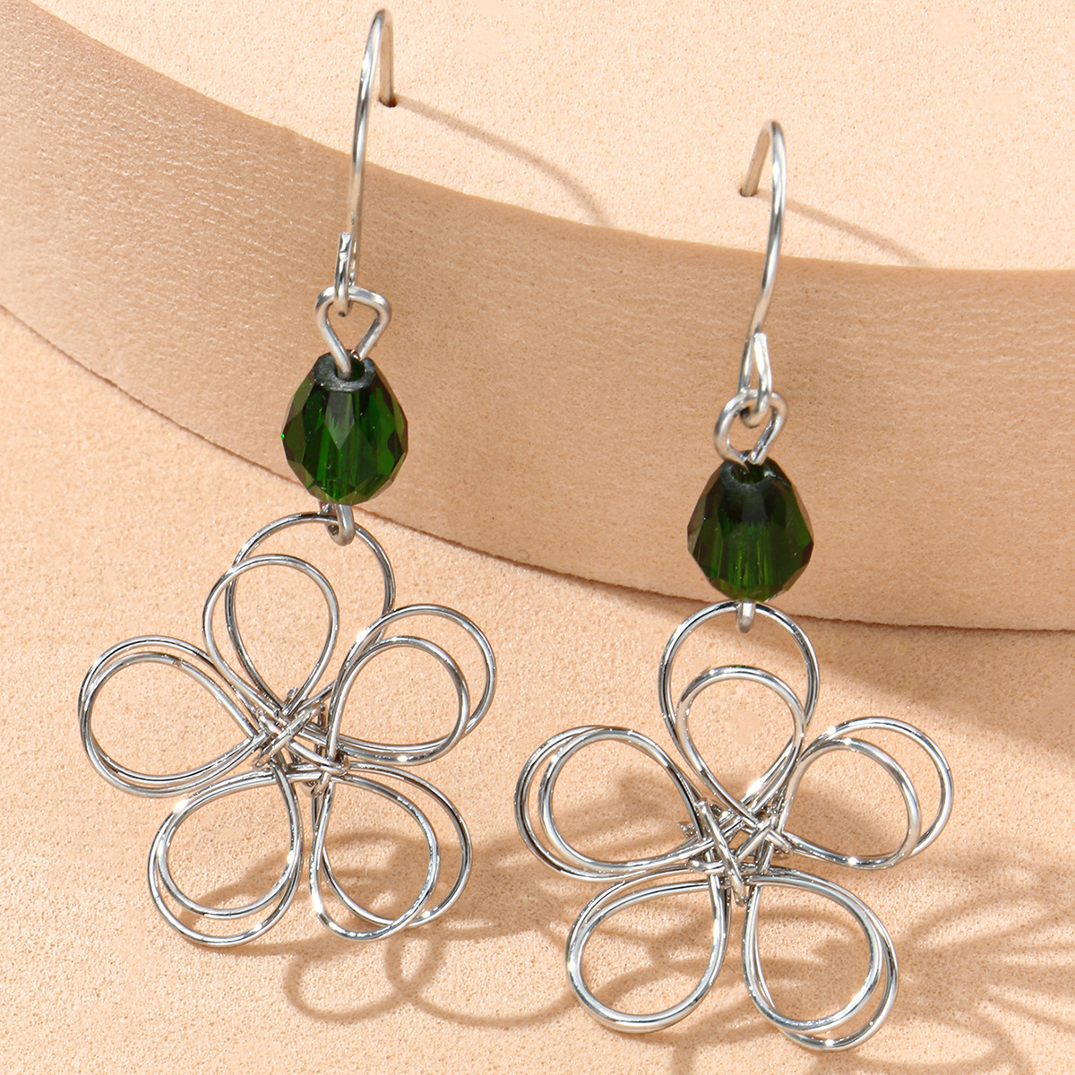 Hollow Flower Earrings Jewelry Pendant Korean Style