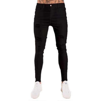 Title 4, Mens Ripped Black Slim High Waist Jeans, Europ...