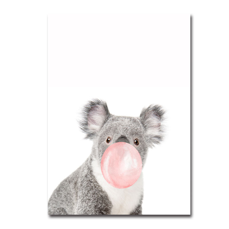 1ab252b4 c9f8 428f 9082 3e86682aafb2 - Living Room Decorative Painting Horse Giraffe Balloon Children's Room Rimless
