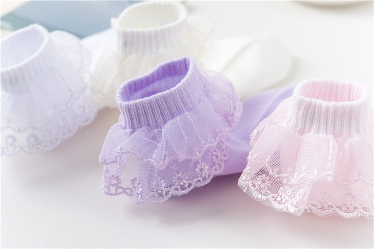 Mid Tube Winter Lace Atin Dance Princess Socks