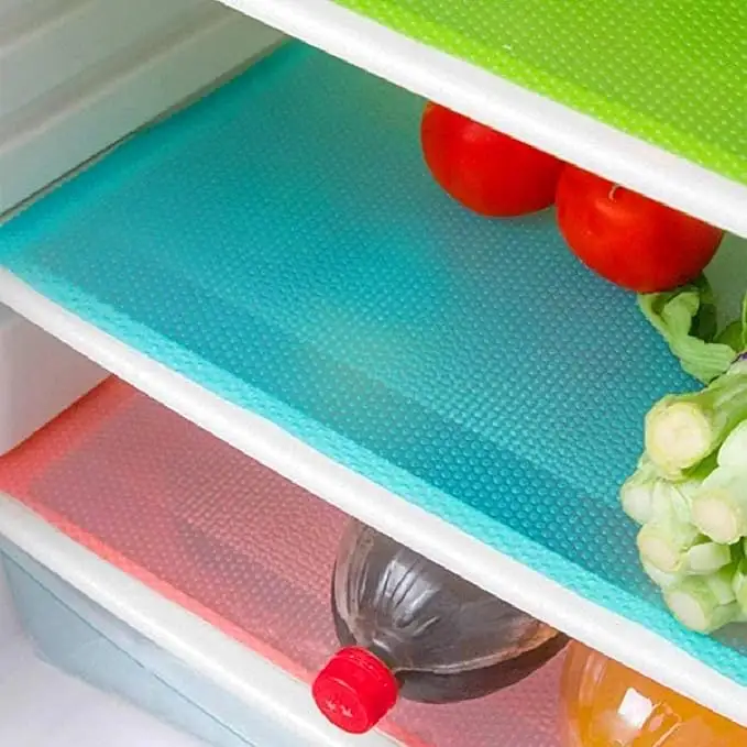 Washable Refrigerator Shelf Mats, Non-Slip Fridge Liners