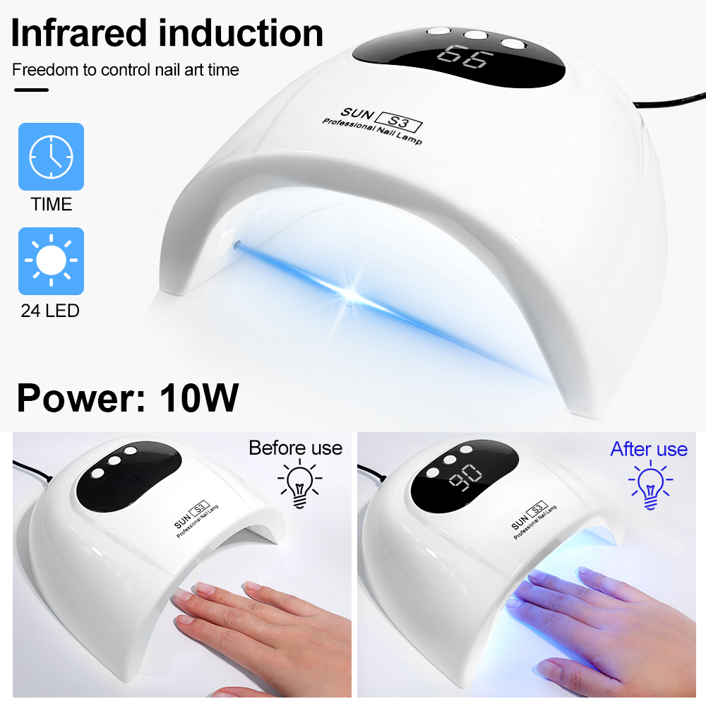 UV Nail Lamp, UV Light For Gel Nails LED Nail Dryer With 3 Timer, Smart Sensor, LCD Display Fast Curing Gel Nail Polish Nail Art Tools Manicure Accessories 6