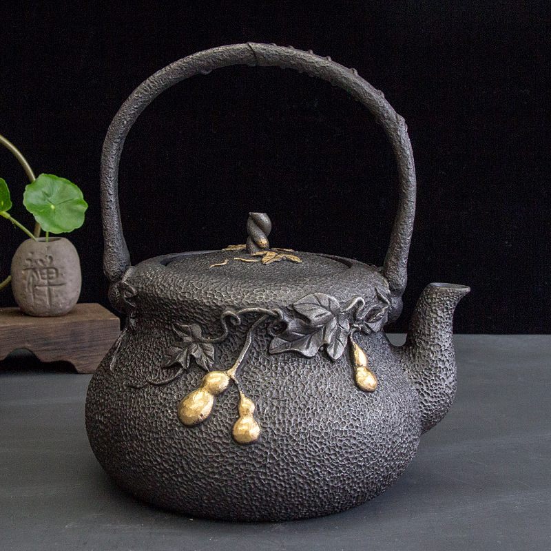 Title 5, Handmade cast iron pot gilt teapot