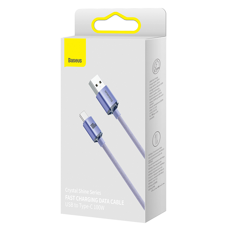 Crystal Shine Series Fast Charging Data Cable USB To Type C 100W