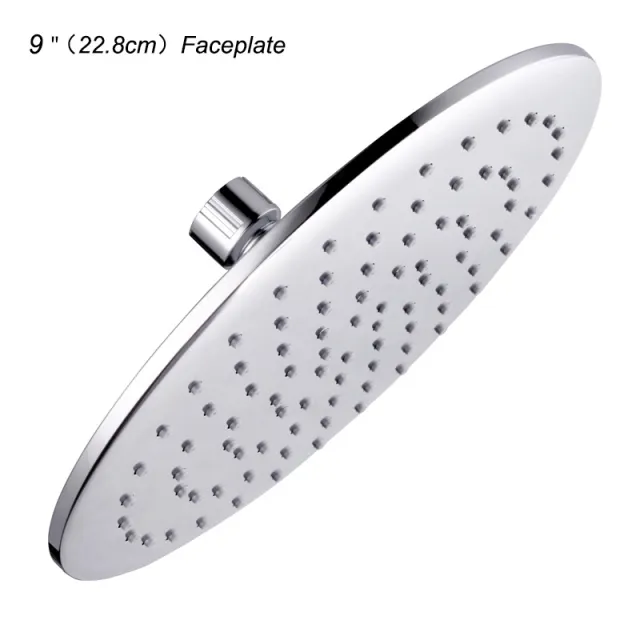 9 Inch Electroplated Surface Round Concealed Thin Type Large Top Spray As Shown - Shop at LoveMi
