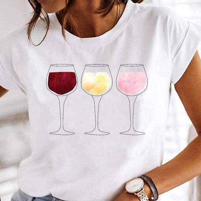 Title 6, Ladies Casual Bottoming Shirts with Wine Glass ...