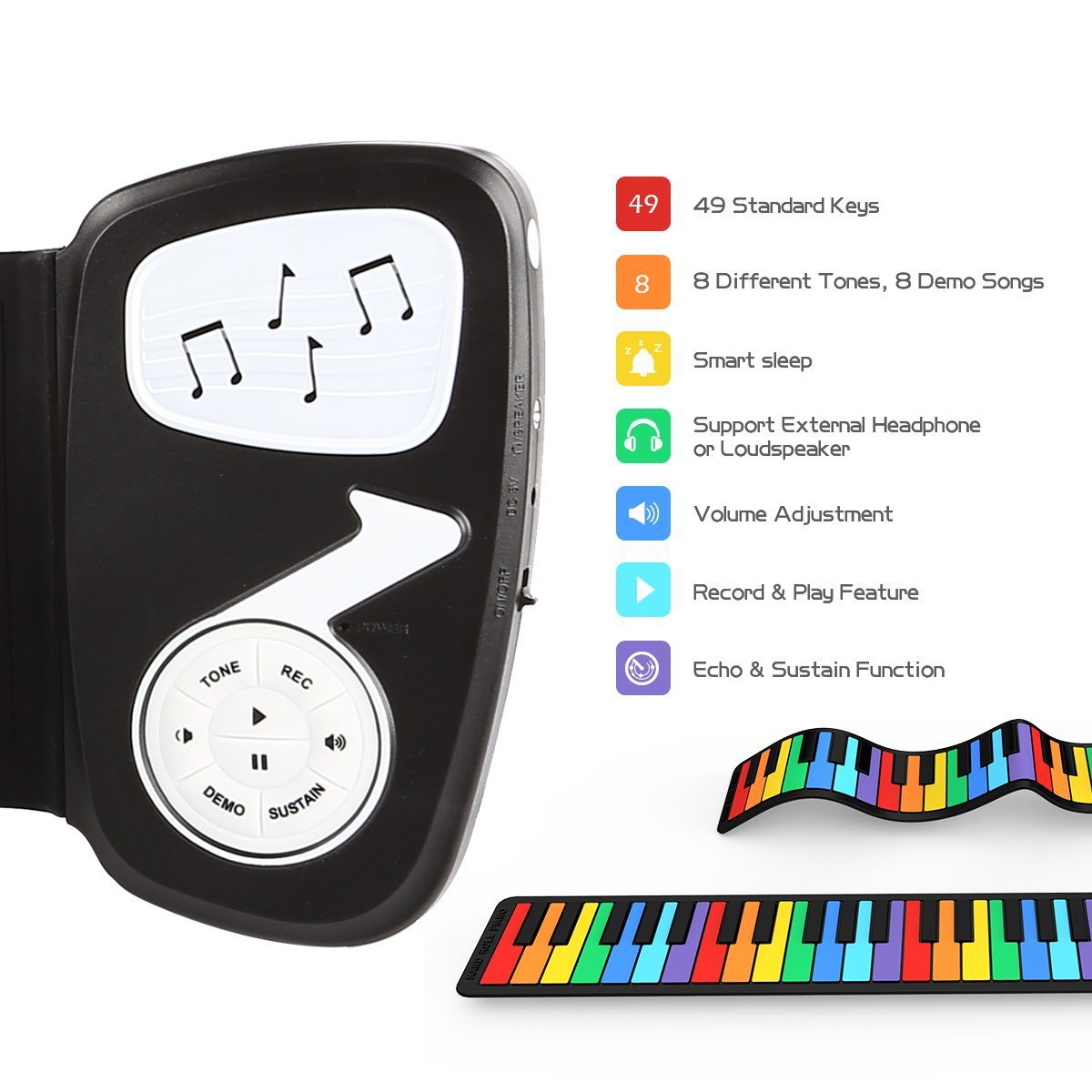 49-key Hand-rolled Children's Introductory tastatur Fun - Miniatyr 2