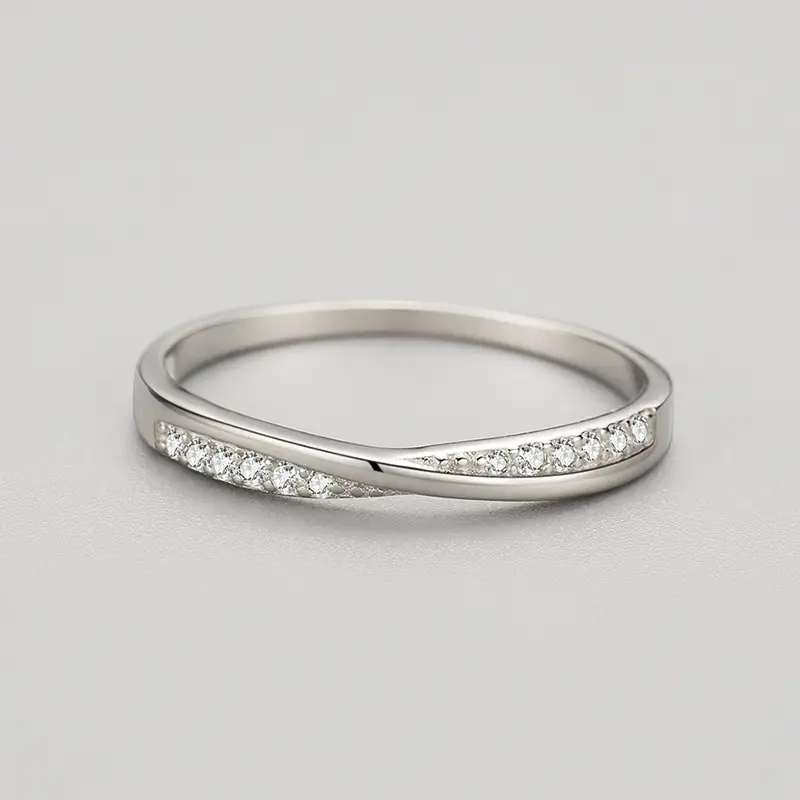 Women's Volleyball Diamond Line Stackable End Ring