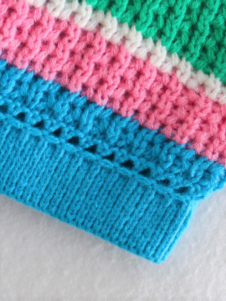 Women's American New Contrast Stripe Knit Tank Top