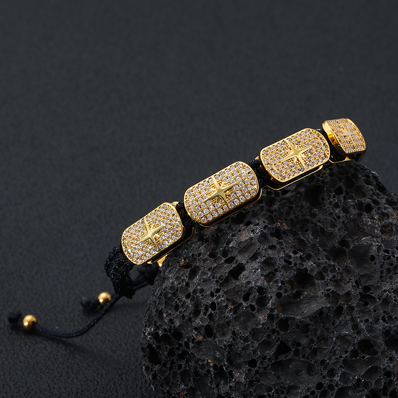 Zircon Star Model With Hand-decorated Braided Adjustable Bracelet