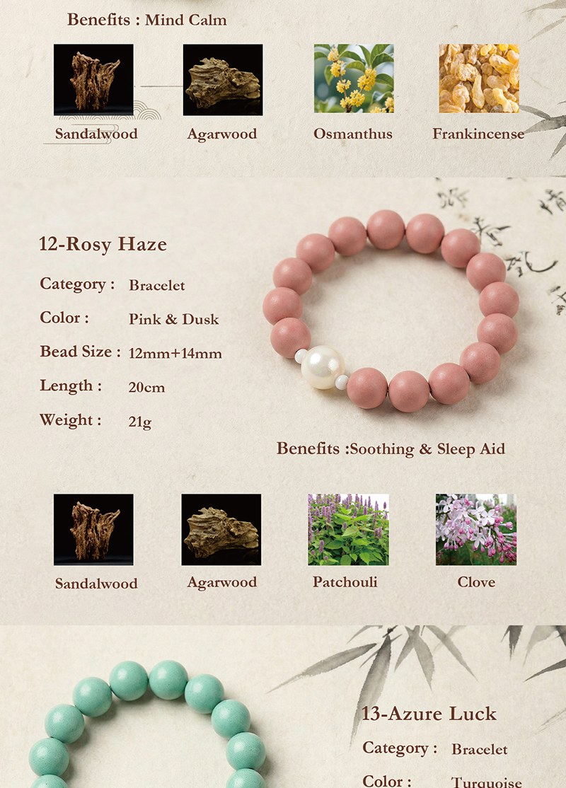 Chinese Herbal Bracelet — Traditional Inspired Beaded Jewelry