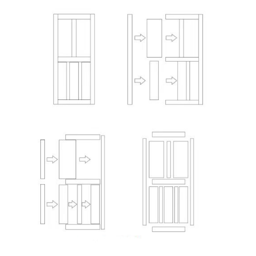 CRAZY ELF 28 X 84 Five Panel Real Primed Door Slab, DIY Panel Door, Modern Interior Barn Door, Moisture-proof, Anti-deformation, Pre-Drilled Ready To Assemble, Suitable For Pre-hung And Barn Door