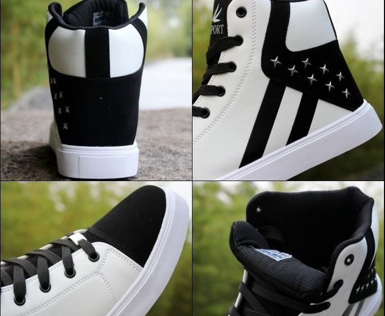 Title 1, Sneakers coreane alte casual in stile britannic...