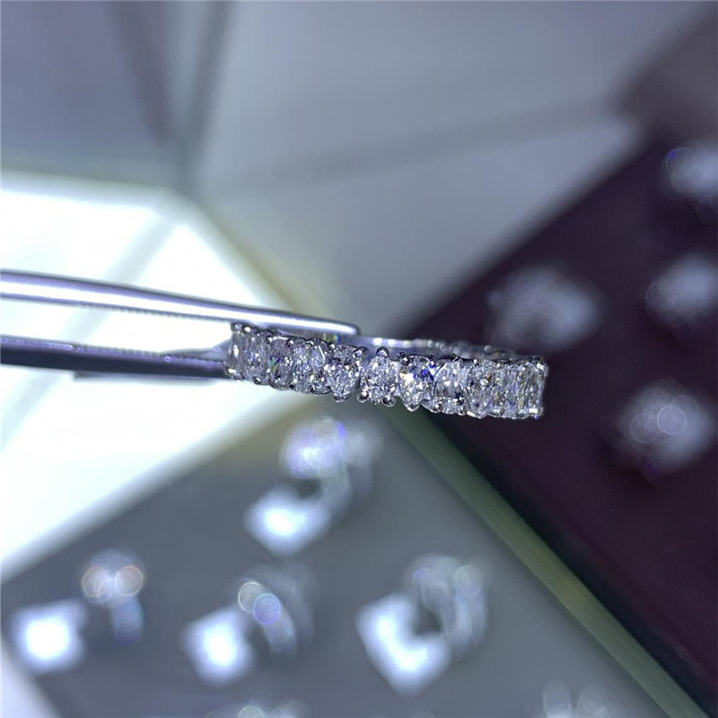 Простые роскошные женские кольца со стразами и инкрустацией в форме капли воды