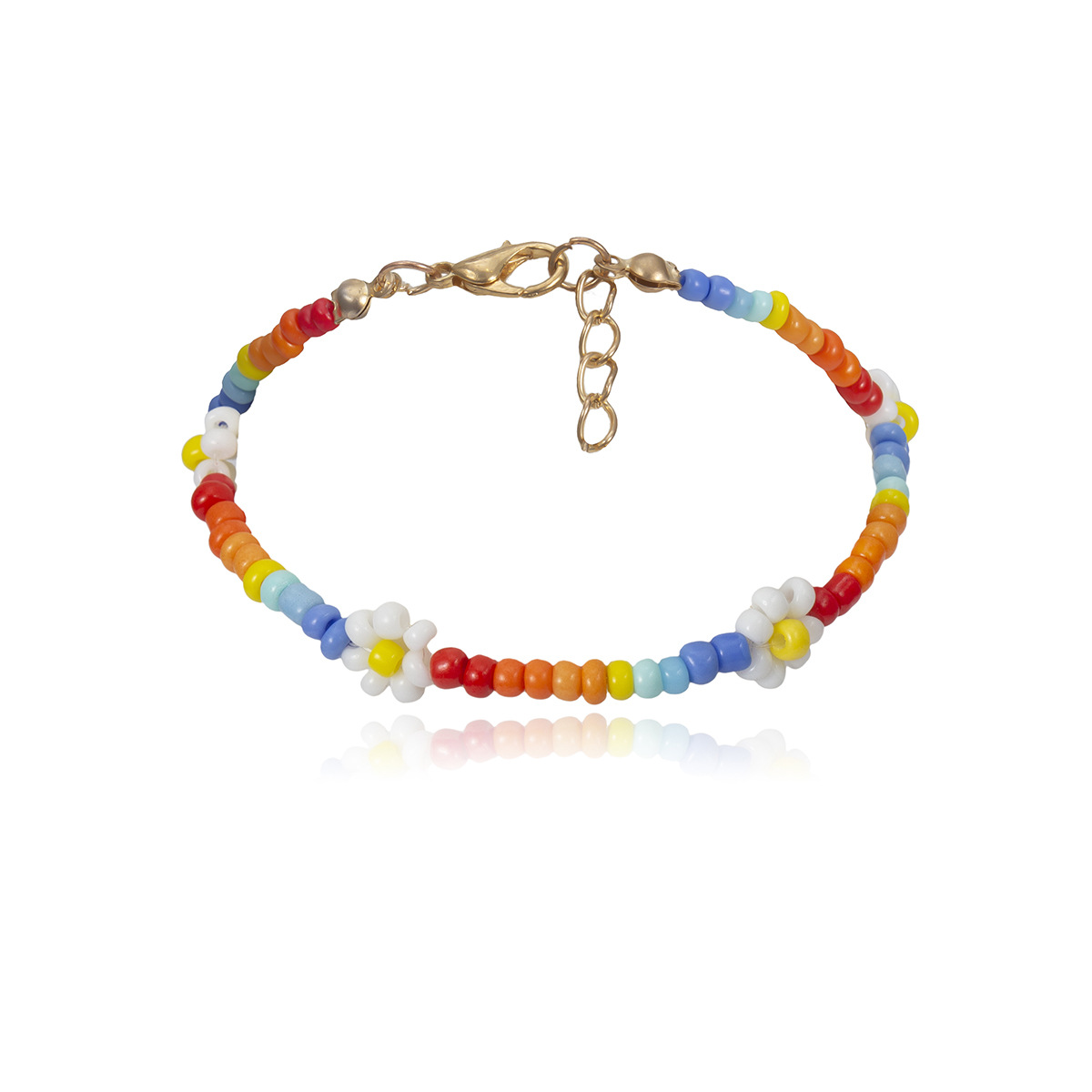 Personalised Colorful Beaded Braided Floral Geometric Necklace