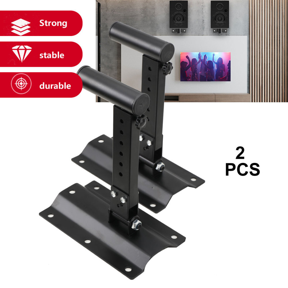 2PCS Speaker Wall Brackets Holder Mount Heavy Duty Adjustable Tilt Swivel — image 9