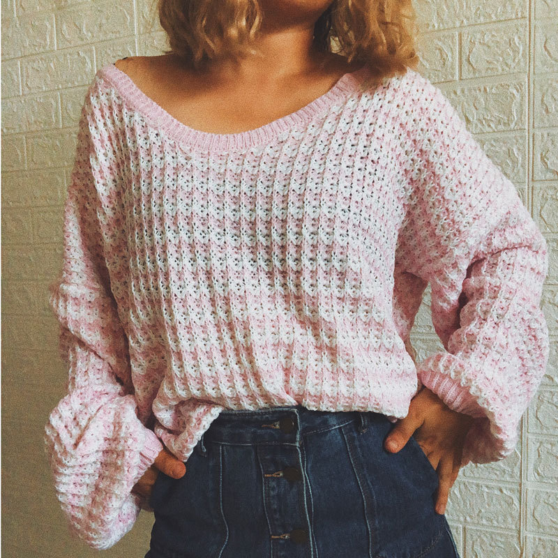 Pullover Striped Women's Knit Sweater