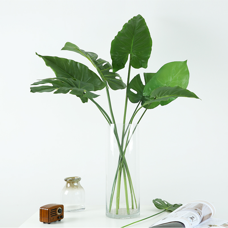 Home soft decoration simulation plant monstera leaf