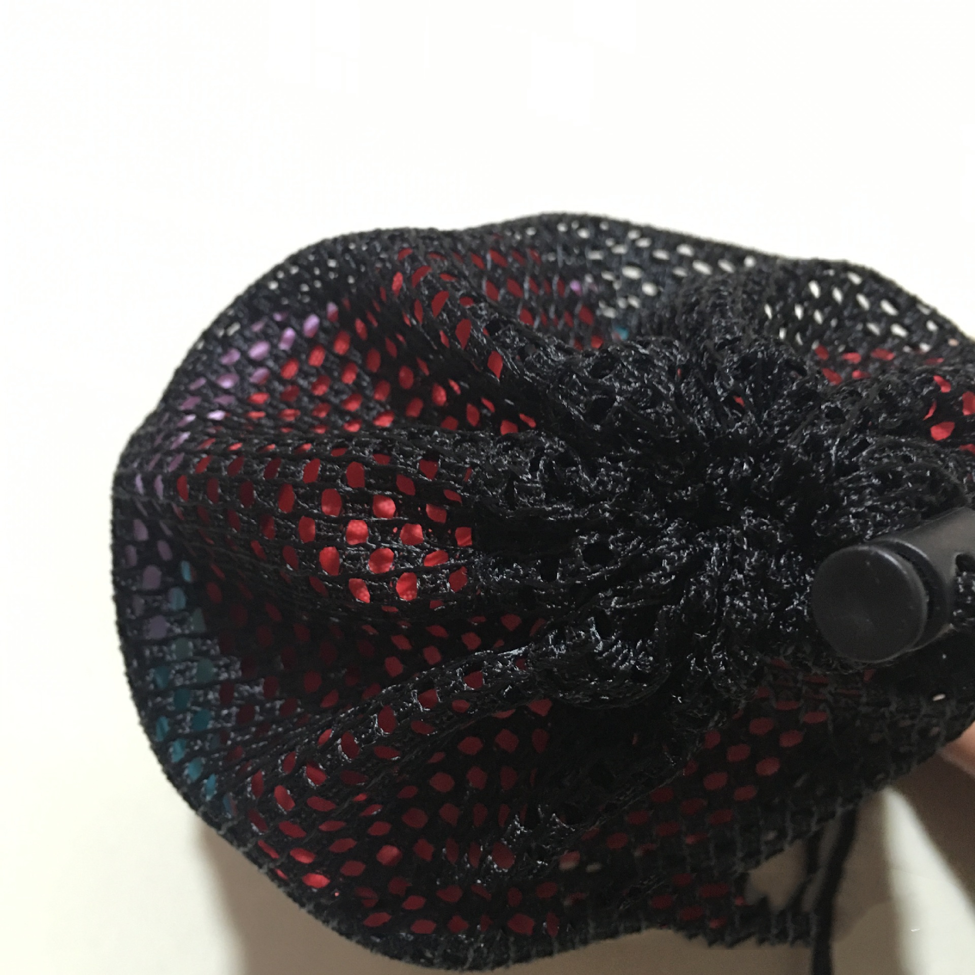 Black Polyester Drawstring Pocket Sports Equipment Golf Mesh