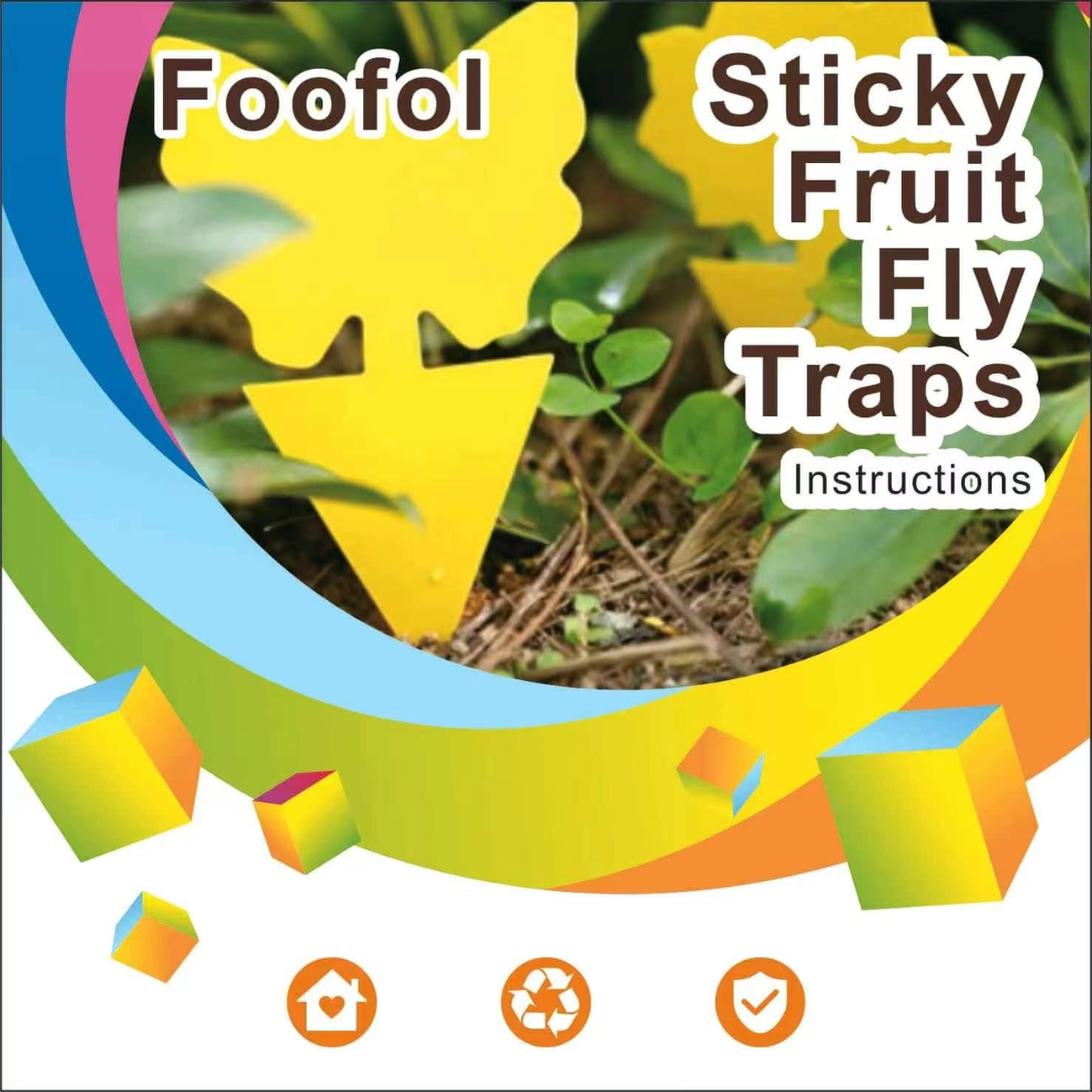 Pièges à mouches à fruits pièges à moucherons à champignons pièges à insectes – Image 2
