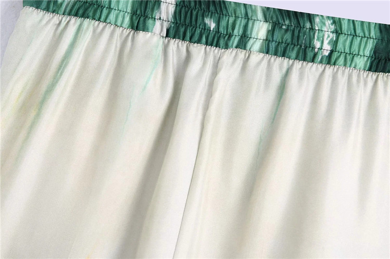 Tie-dye Printed Shirt Women's Long Pants