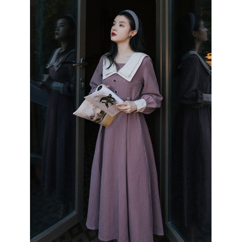 Long Sleeve Retro Dress, picture 2 of 7