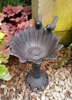 Title 5, Cast Iron Double Bird Flower Feeder Decorative ...