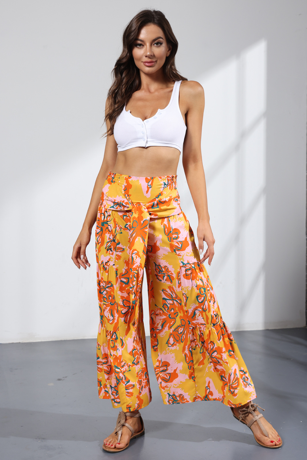 Title 9, Pantalon large de plage ample pour femme imprim...