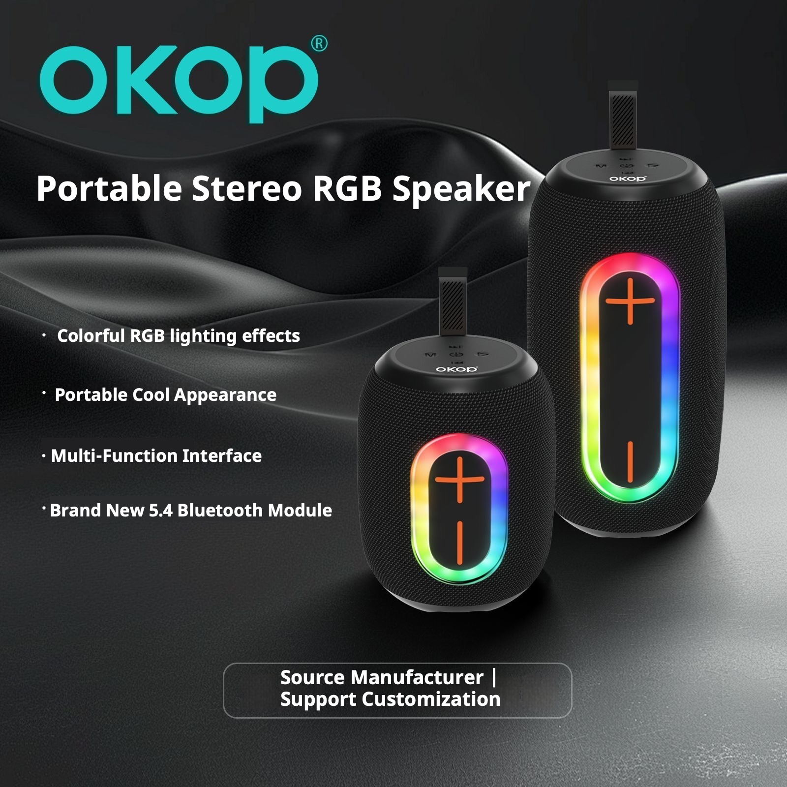 KP-833 Best-Selling Bluetooth Speaker Deep Bass High-Fidelity Sound High Power Portable Stylish Design With Ambient Lighting Suitable For Indoor Outdoor Use 4