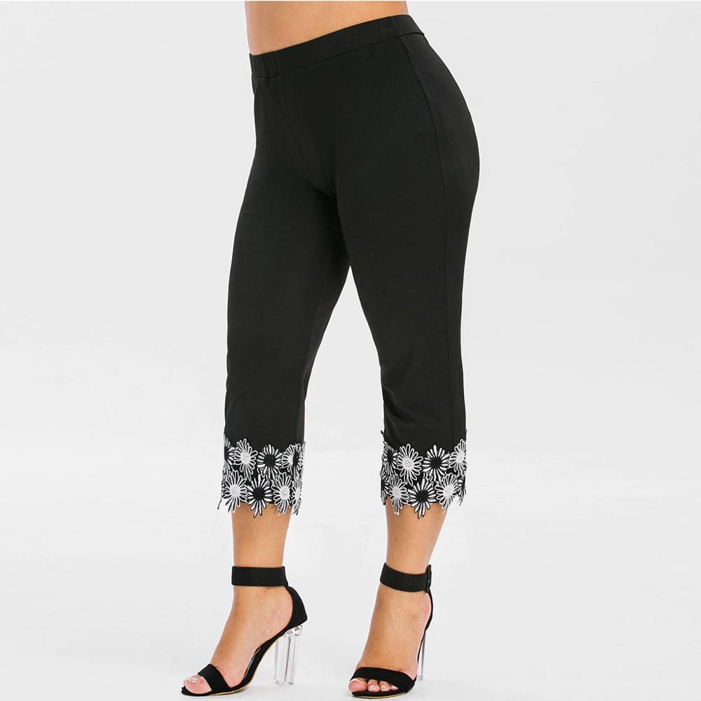 Title 3, Damskie legginsy plus size z elastycznej koronk...