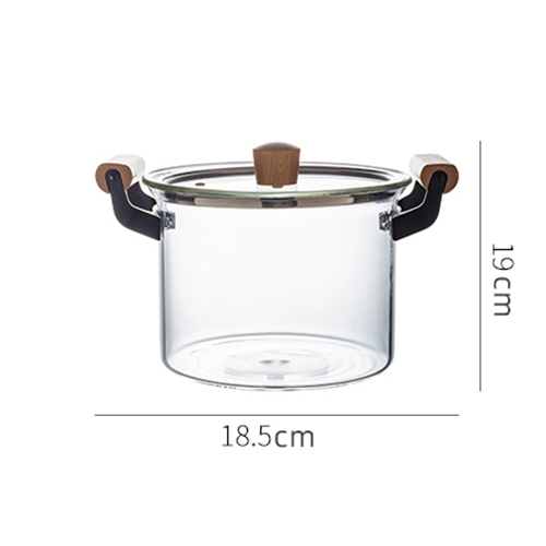 Title 5, High Borosilicate Transparent Pot Double Ear Gl...