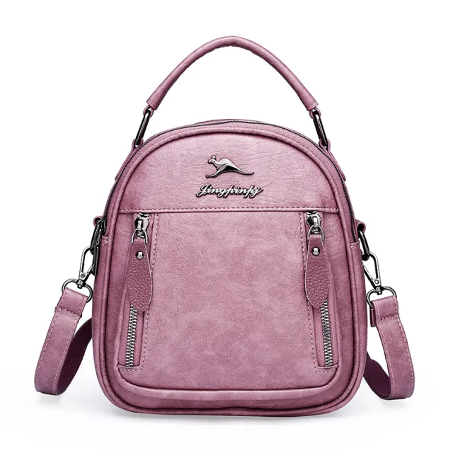 Women's One shoulder Double shoulder Portable Three way Bag Pink - Shop at LoveMi