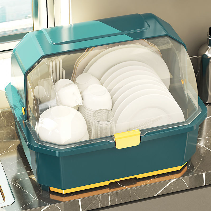 Title 3, Tableware Storage Box Drain Dish Rack Kitchen H...