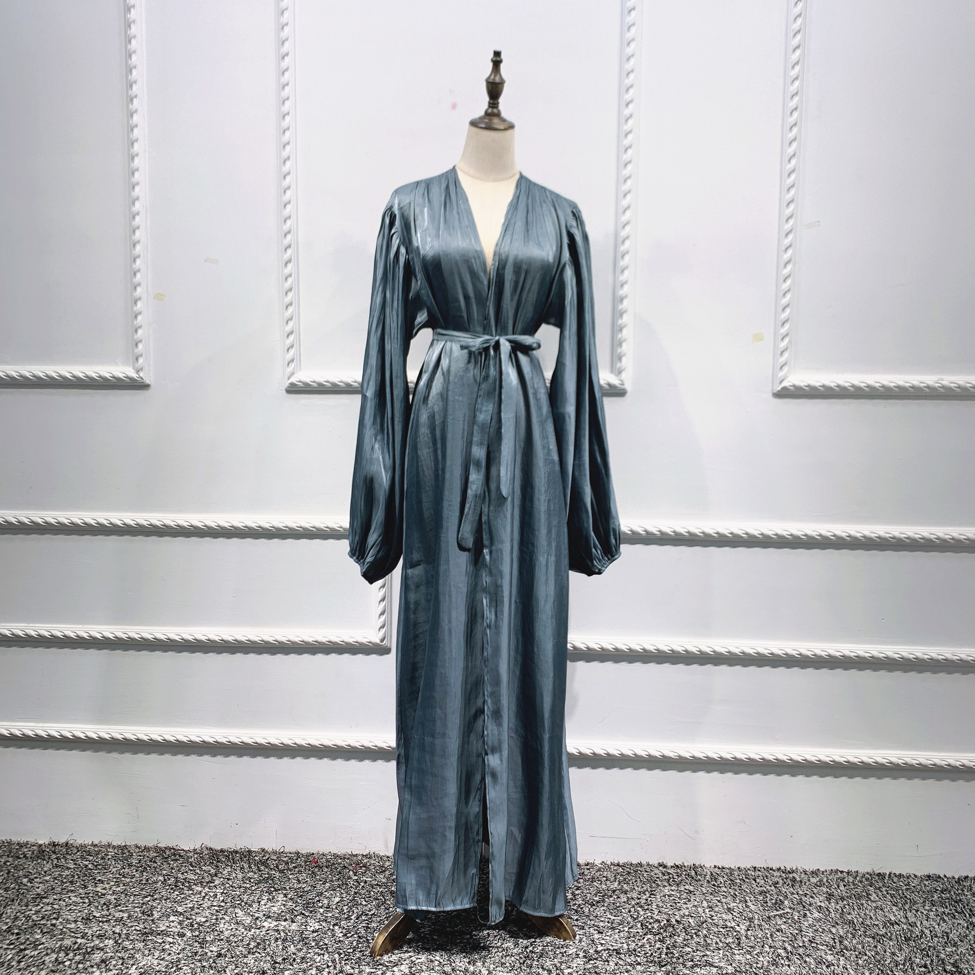 Puff-Sleeve Long Dress, picture 4 of 7
