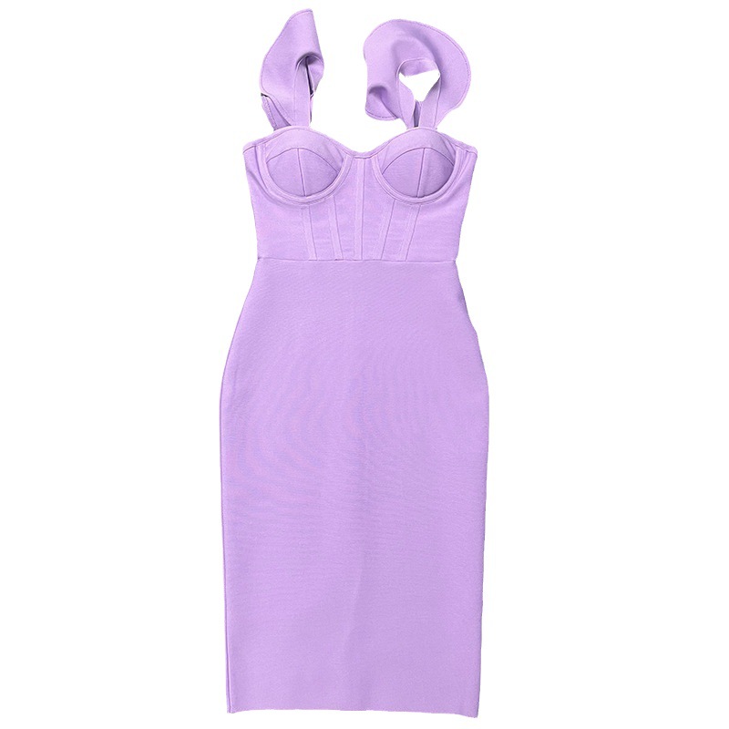 Women's Elegant Solid Color Hip-hugging Dress