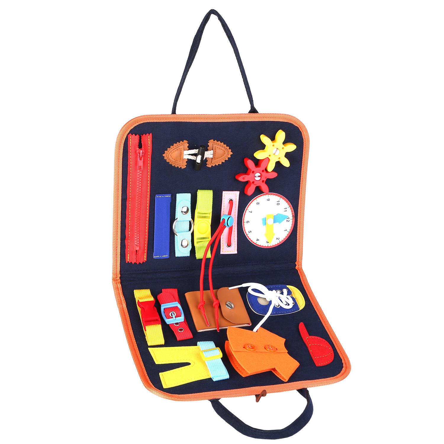 1Set Kids Busy Board Sensory Activity Board Preschool Learning Toys Montessori Educational Gift For 1 To 6 Years Old Baby Toddler Girls Boys