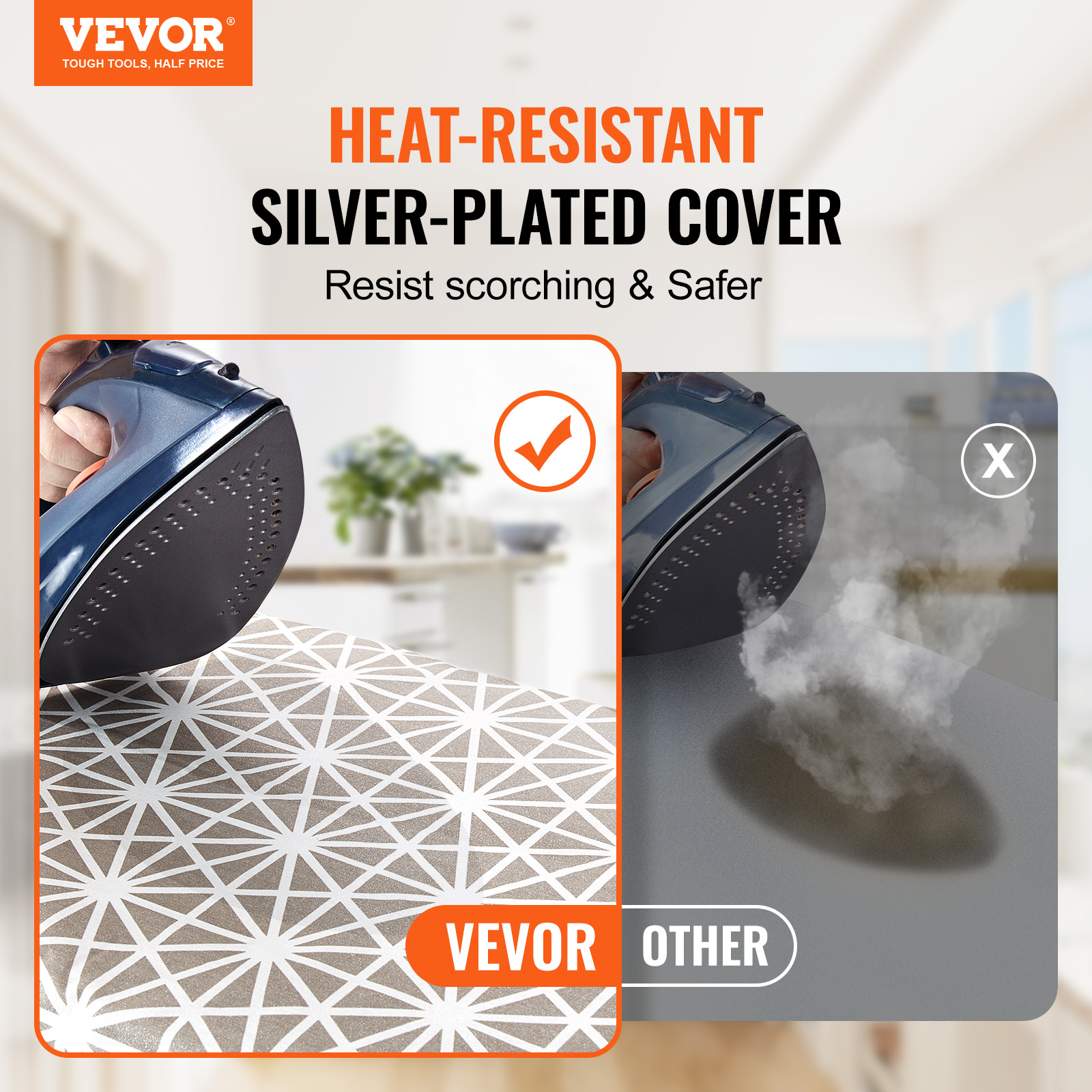 VEVOR Ironing Board With Large 51 X 13 Ironing Surface, Thickened 4 Layers Iron Board With Heat Resistant… image 3