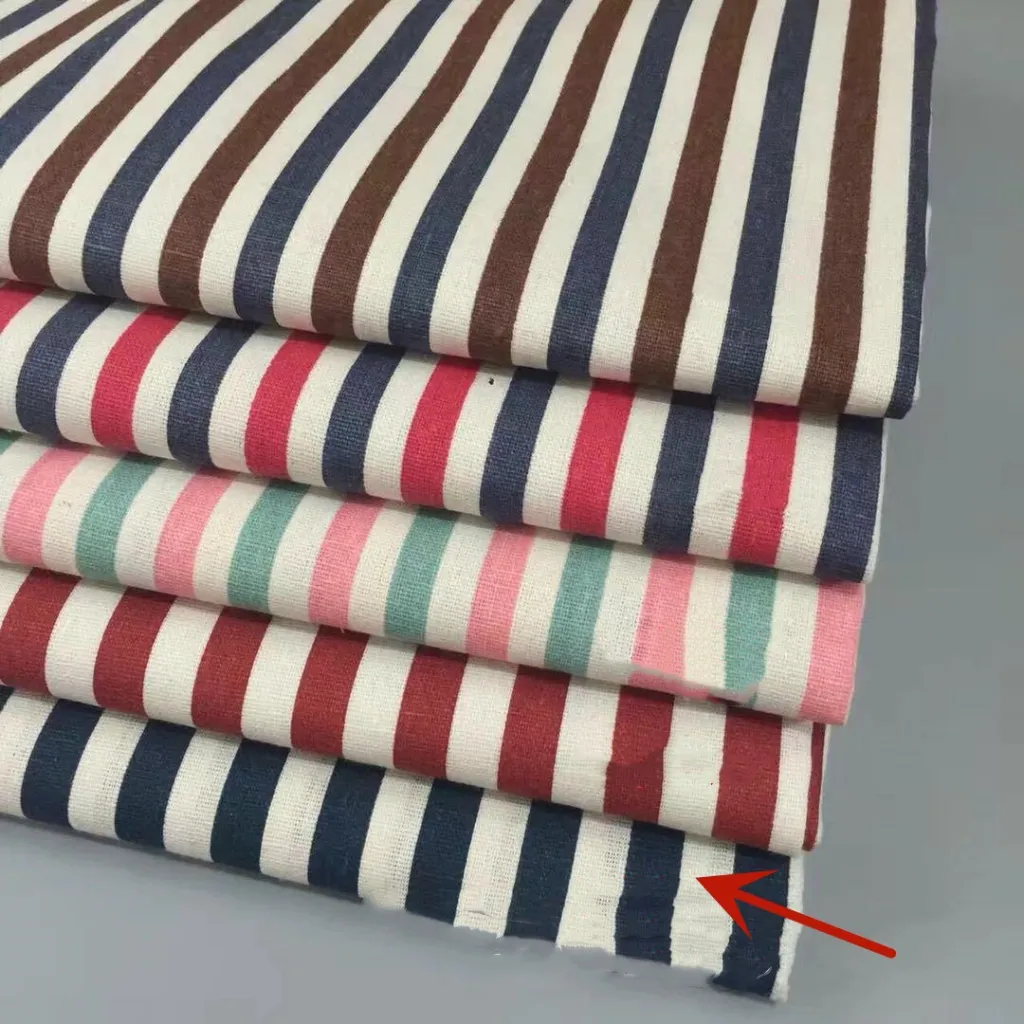 Manufacturers Direct Supply Linen Linen Printing Color Strip Series - Blue White