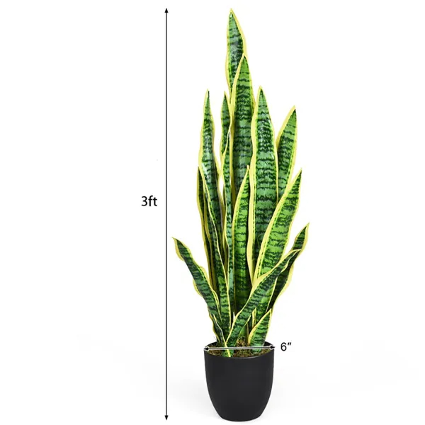 1PC 35.5 Inches Indoor And Outdoor Decoration Snake Plant Artificial Plant_voghion.com