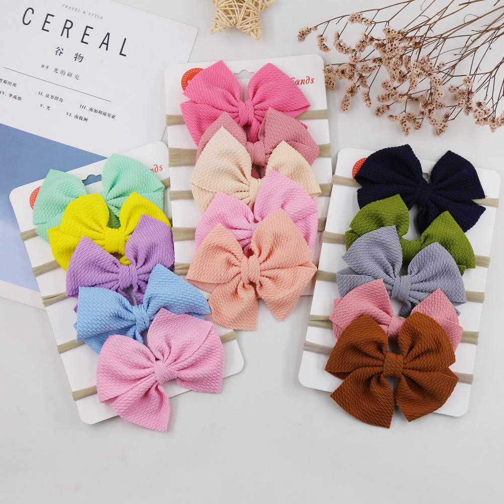Children's Ten-piece Polyester Bow Baby Headband