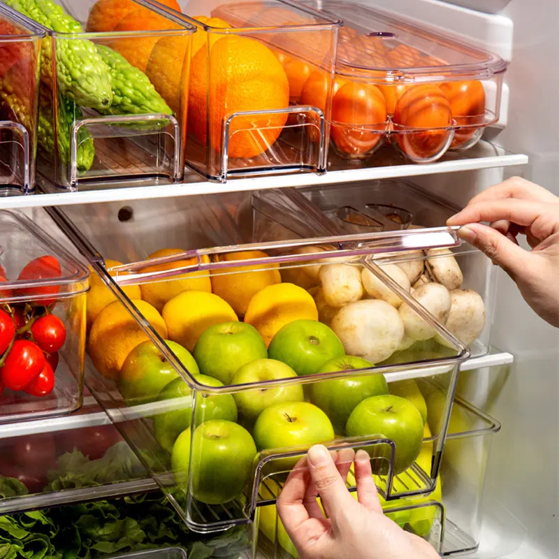 Room Transparent Refrigerator Storage Box Drawer Type Fresh-keeping Dumpling