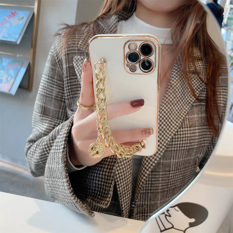 Mobile Phone Shell Plating Bracelet Pearl Hole - Image 4