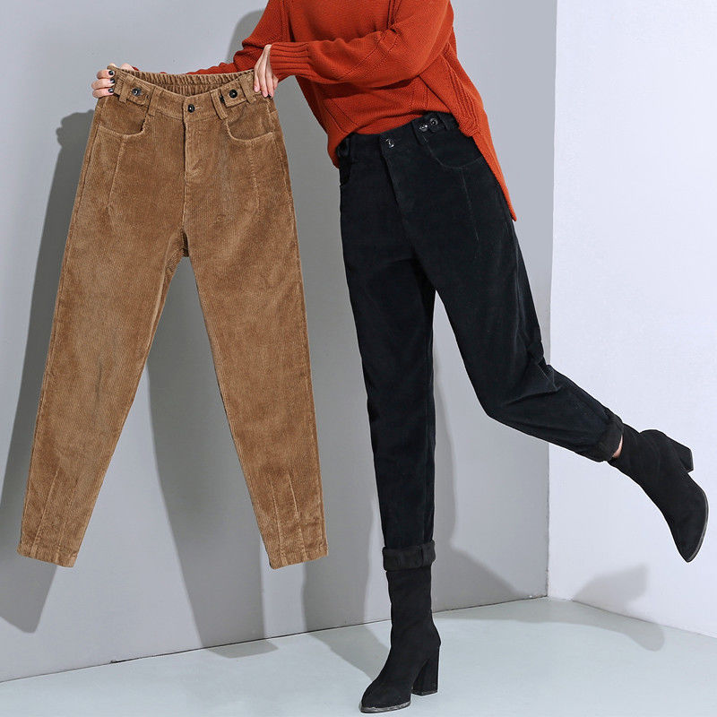 Title 9, Women Pants Loose Corduroy Harem High Waist