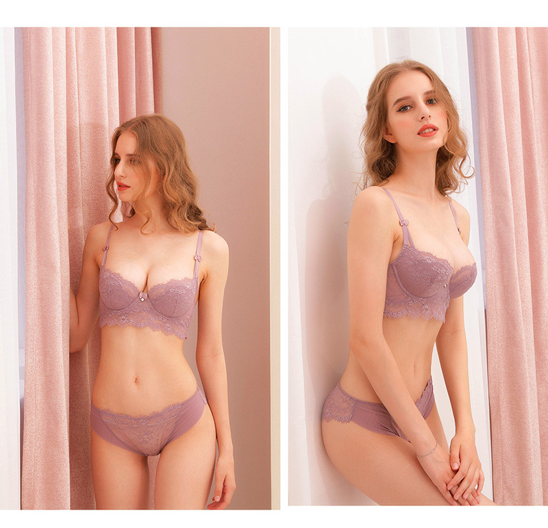 Title 10, Lace ultra-thin cotton cup gathers sexy