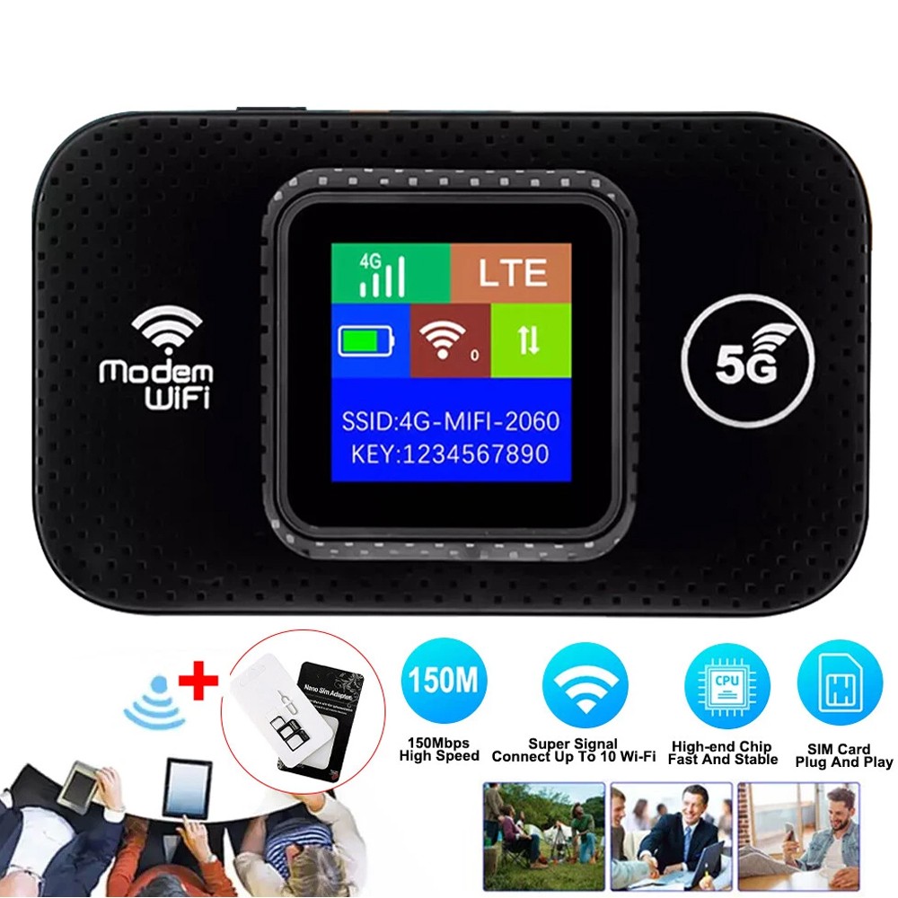 Portable Unlocked 5G LTE Wireless WiFi Router Mobile Broadband LCD MIFI Hotspot — image 10