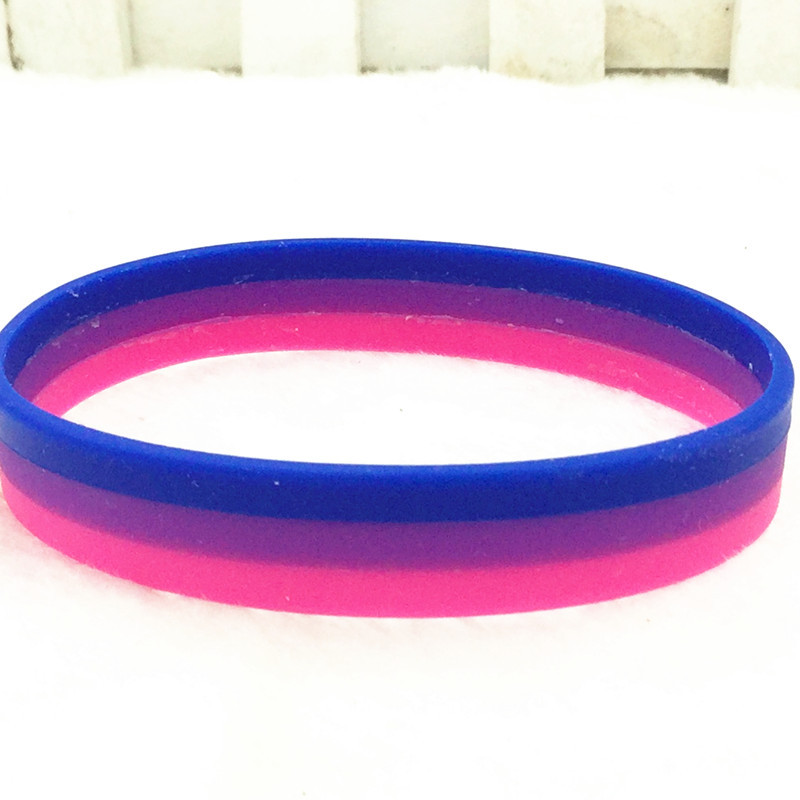 LGBTQ Pride Stripe Pansexual Silicone Bracelet