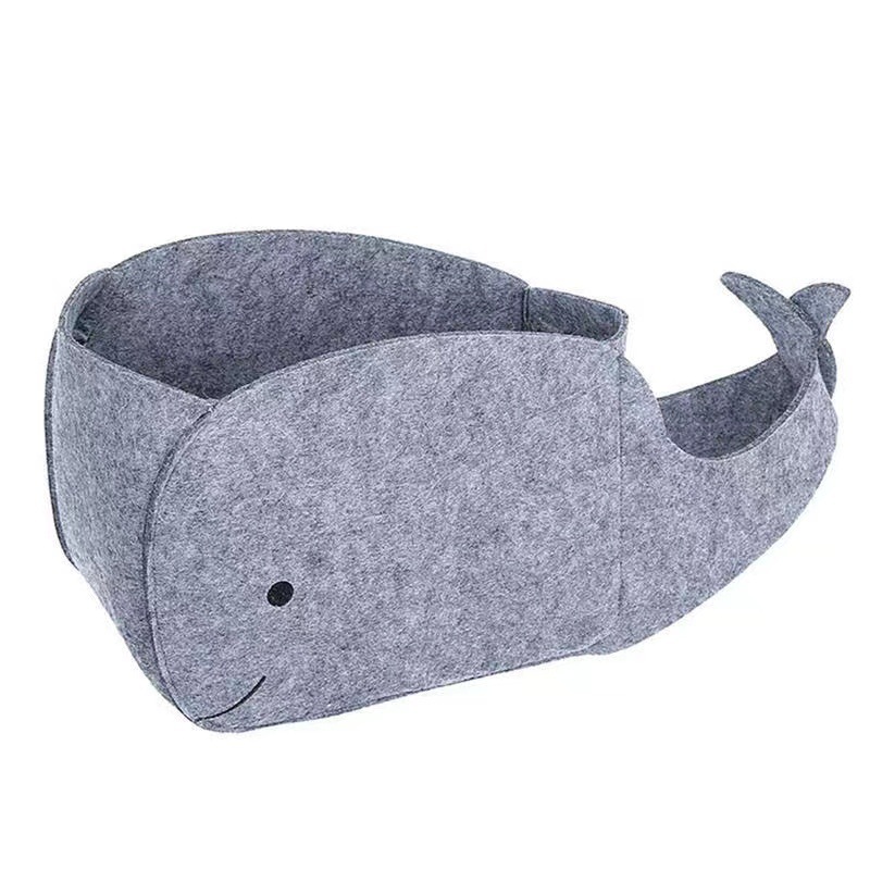 Title 8, Cartoon Whale Felt Collector Basket Sundries Sn...